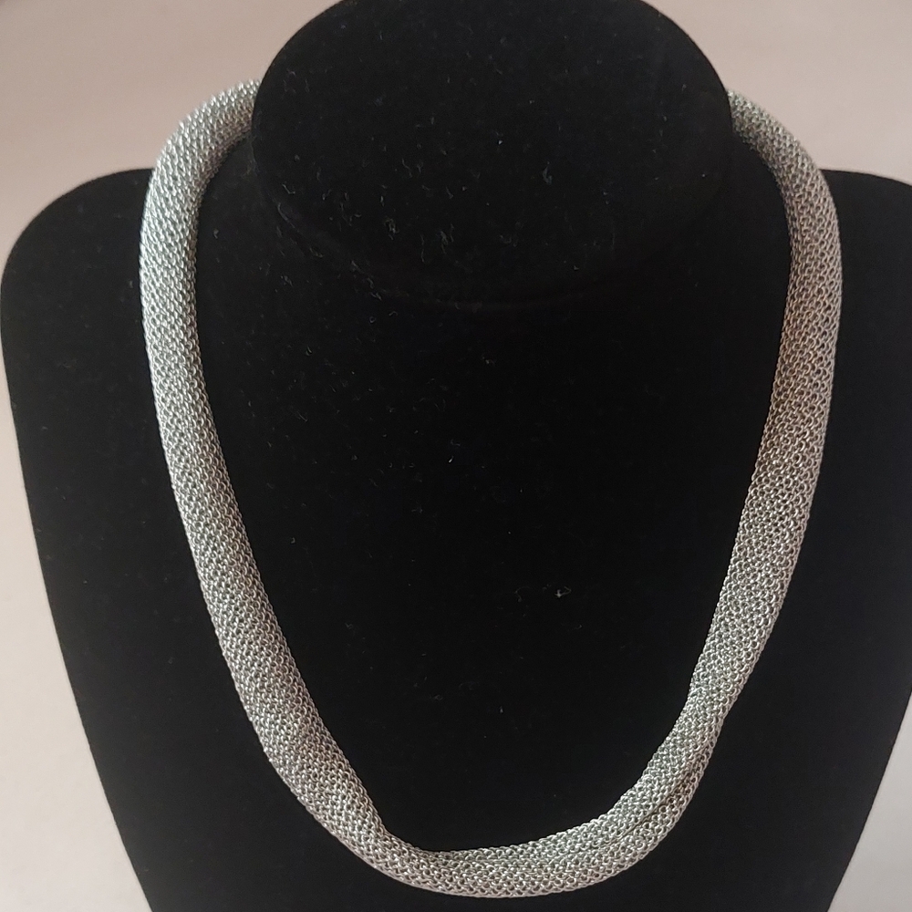 Adami & Martucci Sterling Silver Mesh Necklace